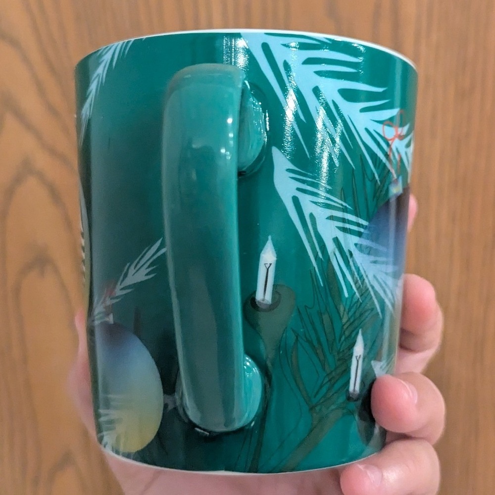Starbucks 2020 Holiday Coffee Mug Green Pine Ornament 18oz Ceramic Collectible - Picture 7 of 10
